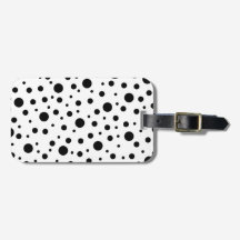 Black on White Polka Dot Mönster