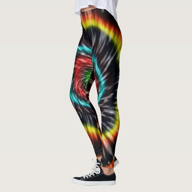 Black Opal Tie Dye, legeringar Leggings (Vänster)