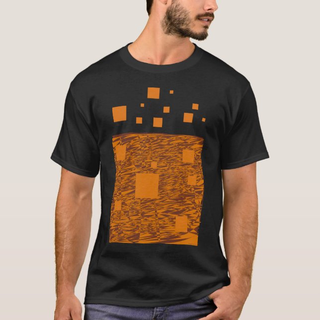 Black Orange Alert Brown Halloween Flyter fyrkante T Shirt (Framsida)