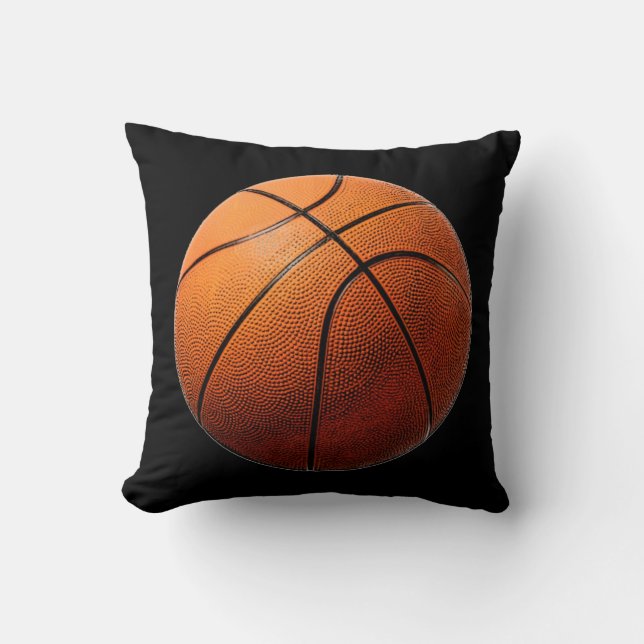 Black Orange Basketball American MoJo Pillow Kudde (Framsida)