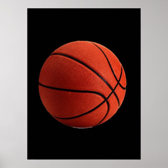 Black Orange Basketball Poster (Framsidan)