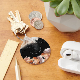 Black Orange Bläck Logotyp & QR-kod, företagskedja Nyckelring