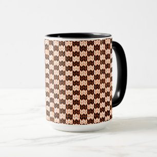 BLACK ORANGE CHECK STICKA Tall Black Combo Mugg