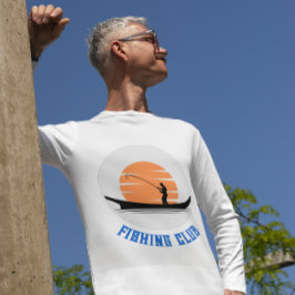Black Orange Fisherman Fishing Klubb T-Shirt
