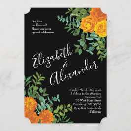 Black & Orange Halloween Gothic Bröllop Collection Inbjudningar