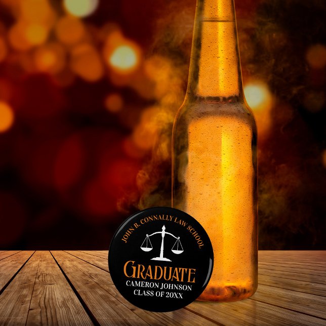 Black Orange Law School Studenten Keepsaké Flasköppnare (Skapare uppladdad)