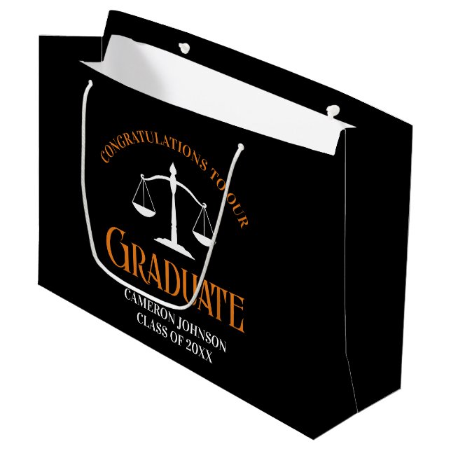 Black Orange Law School Studenten Lawyer (Framsidan Vinklad)