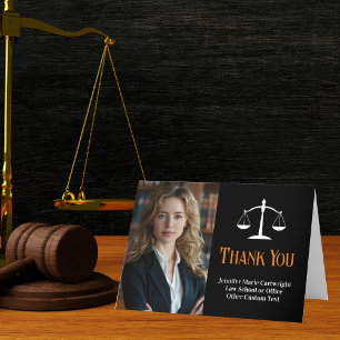 Black Orange Law School Studenten Photo Lawyer Tack Kort
