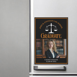 Black Orange Law School Studenten Photo Magnet