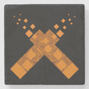 Black Orange Mörk Pagan Fire Art Cult Kor gotiic Stenunderlägg