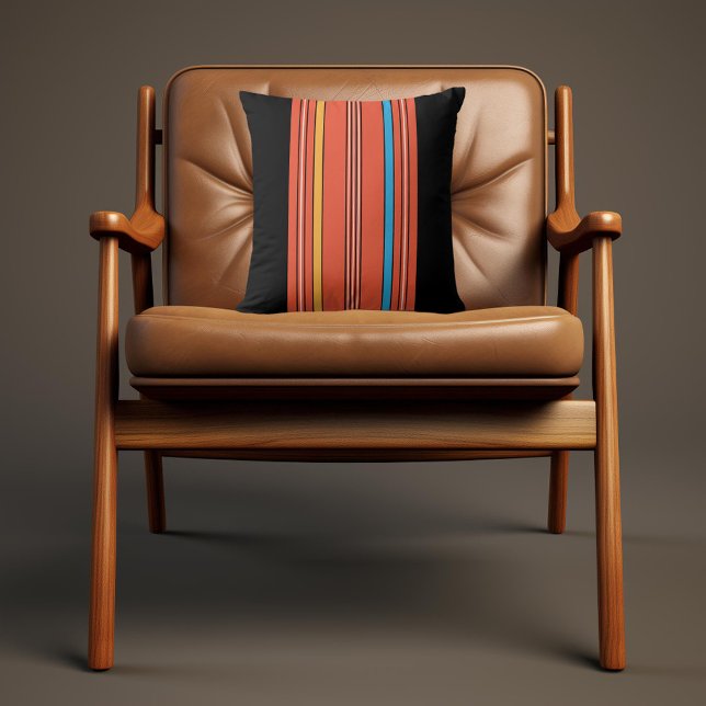 Black Orange Rand Vintage Kudde (Skapare uppladdad)