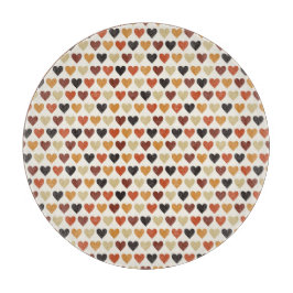 BLACK ORANGE RED BROWN FALL HEARTS