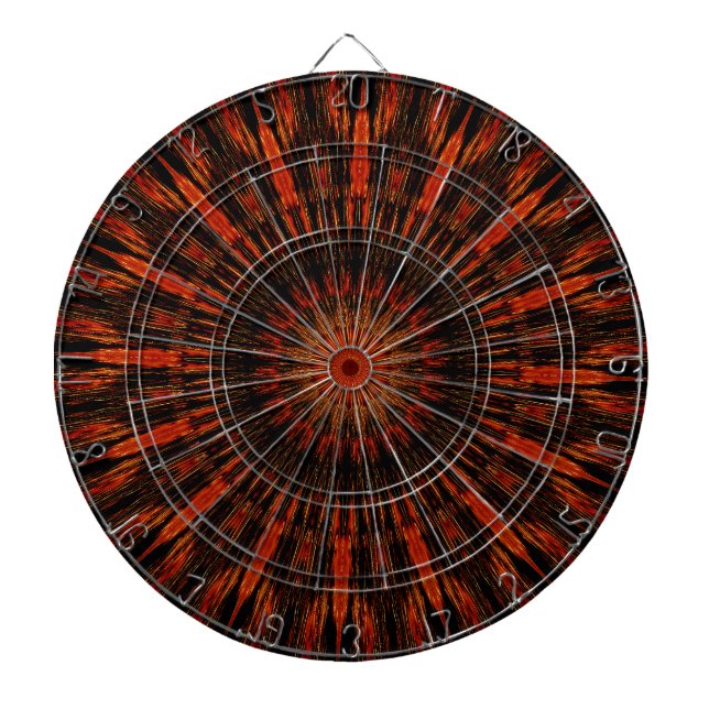 Black Orange Red Kaleidoscopic Design Piltavla (Framsidan)