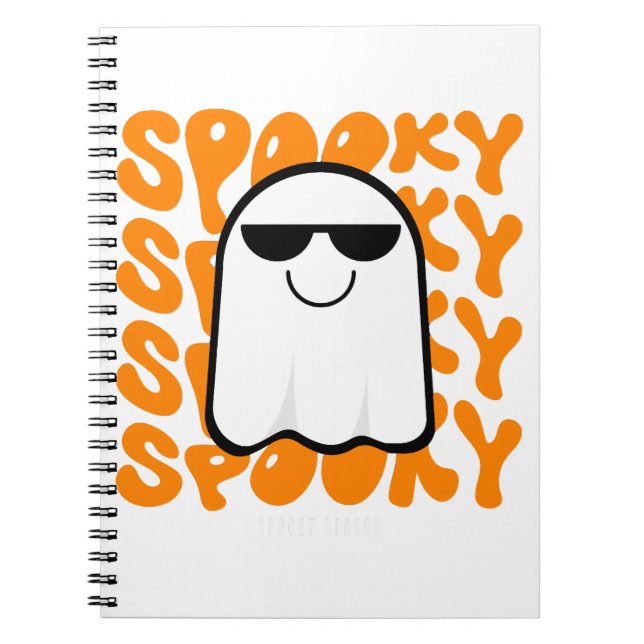 Black Orange Spooky Halloween Anteckningsbok (Framsidan)