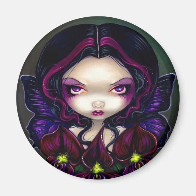 "Black Orchid Fairy" Magnet (Framsidan)