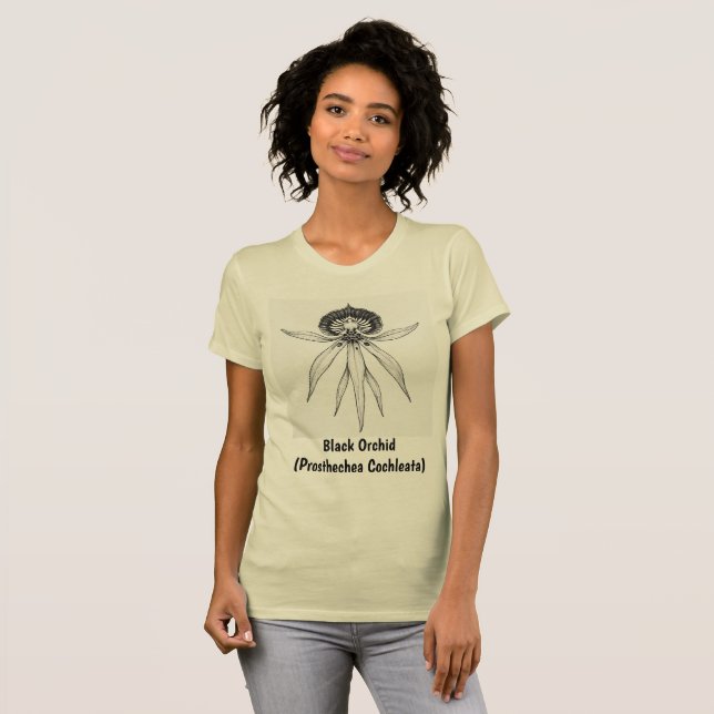 Black Orchid of Belize T Shirt (Hel framsida)
