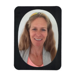 Black Oval Photo Ram Magnet