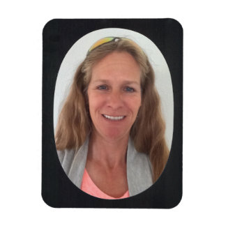 Black Oval Photo Ram Magnet