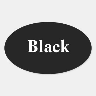 Black Oval Sticker Ovalt Klistermärke
