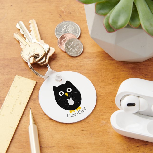 Black Owl Design Nyckelring (Skrivbord)