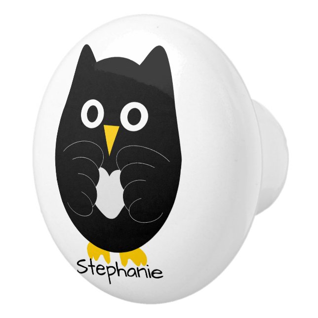 Black Owl Design Personalised Knopp (Höger)