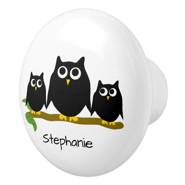 Black Owl Design Personlig Knopp (Höger)