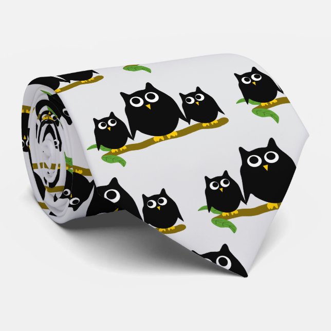 Black Owls Design Any Colour Background Slips (Rullad)