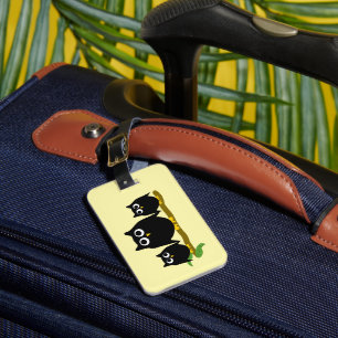 Black Owls Design Bagagebricka