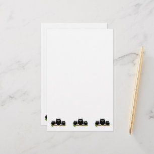 Black Owls Design Brevpapper