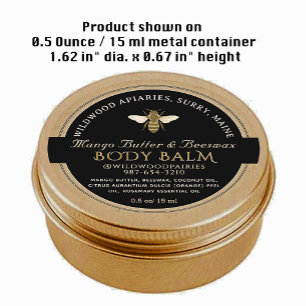 BLACK PÅ KRAFT Beeswax LIp Balm-etikett Runt Klistermärke