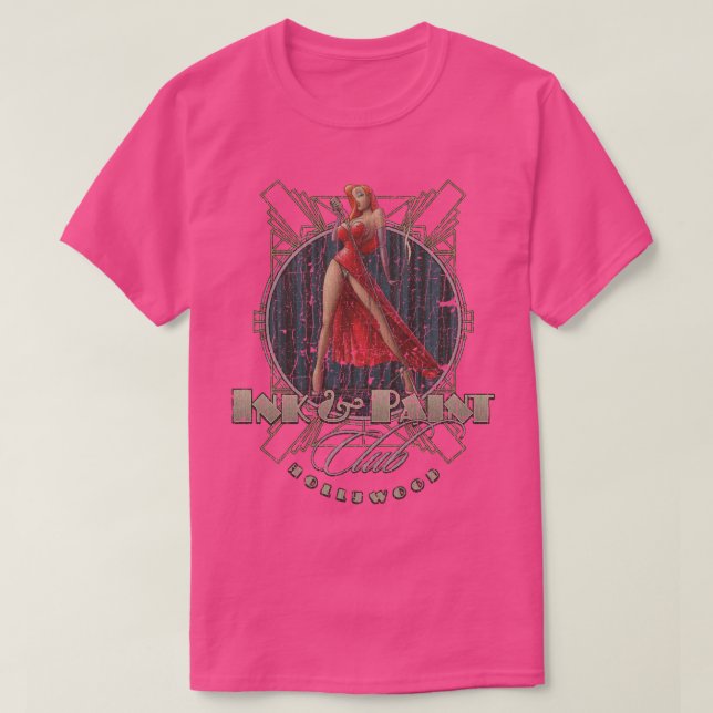 Bläck Paint Klubb Hollywood T Shirt (Design framsida)