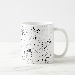 Black Paint Splatter Mönster Kaffemugg