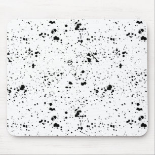 Black Paint Splatter Mönster Musmatta