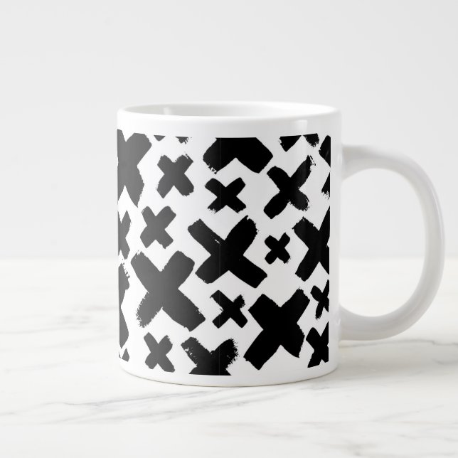 Black Paint Stänk Mönster Jumbo Mugg (Höger)