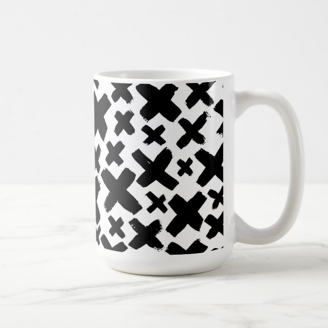 Black Paint Stänk Mönster Kaffemugg (Höger)