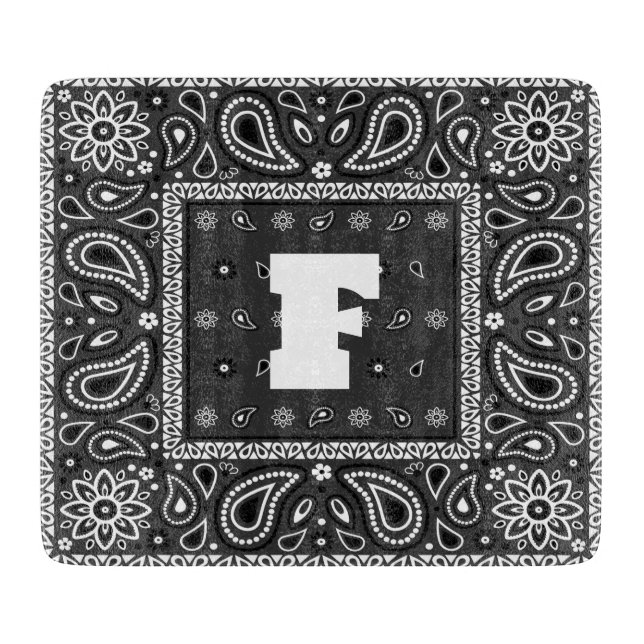 Black Paisley Bandana Birthday Hip hop Rap Scarf (Framsidan)