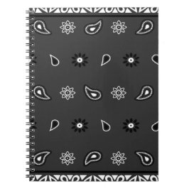 Black Paisley Bandana Birthday Hip hop Rap Scarf Anteckningsbok