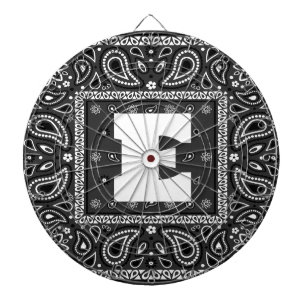 Black Paisley Bandana Birthday Hip hop Rap Scarf Darttavla