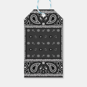 Black Paisley Bandana Birthday Hip hop Rap Scarf Presentetikett