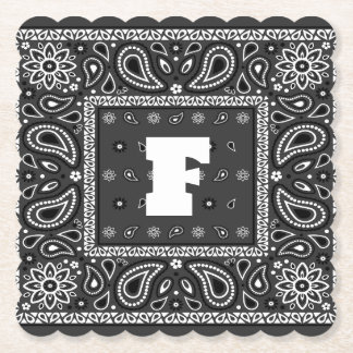 Black Paisley Bandana Birthday Hip hop Rap Scarf Underlägg Papper