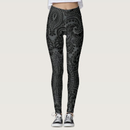 Black Paisley: Leggings