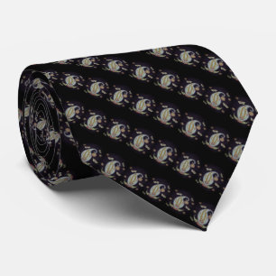 Black Paisley Stripe Indian Mönster Tie Slips