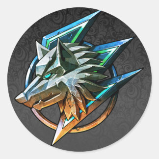 BLACK PAISLEY-VARG FÖR SPELNING RUNT KLISTERMÄRKE