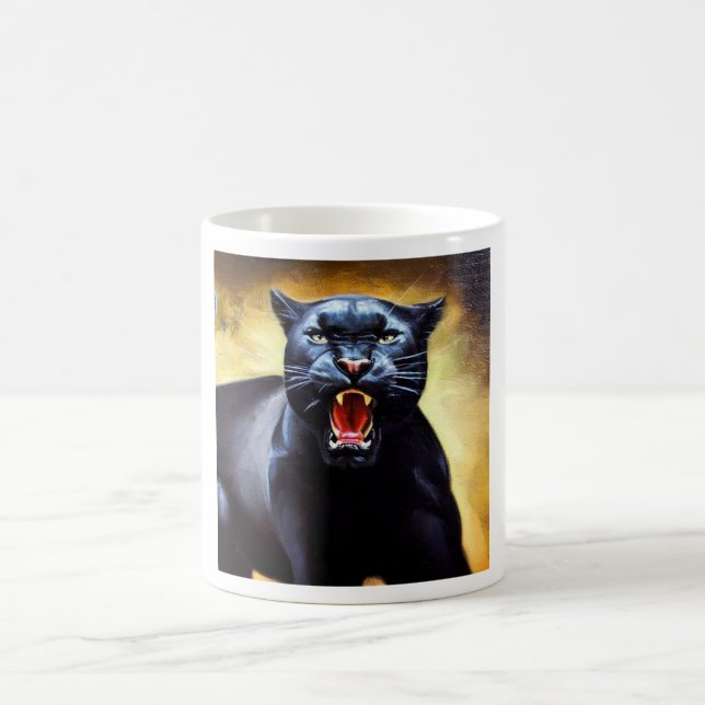 Black Panther (3) Vild katt Kaffemugg (Center)
