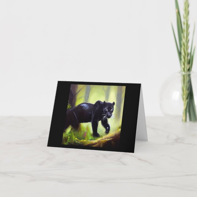 Black Panther (4) Vild katt Kort (Framsida)