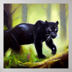 Black Panther (4) Vild katt Poster