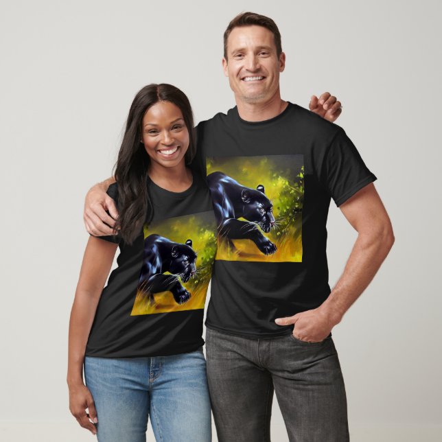 Black Panther (5) Vild katt T Shirt (Unisex)