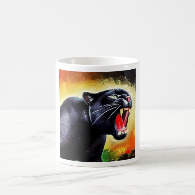 Black Panther (7) Vild katt Kaffemugg (Center)
