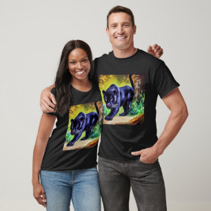 Black Panther (8) Vild katt T Shirt