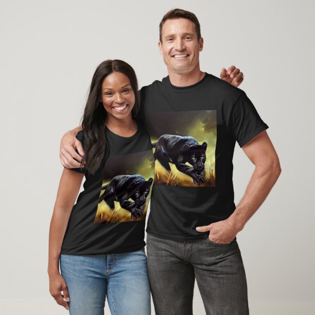 Black Panther (9) Vild katt T Shirt (Unisex)